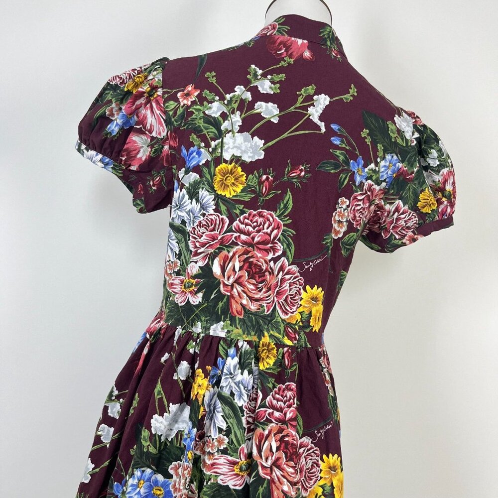 $498 NWOT SEE BY CHLOÉ Floral Print Cotton Multicolor Dress Size 38 - Picture 9 of 13